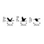 Wallity Migrant Birds - 302 Escultura de Pared de Metal Negra